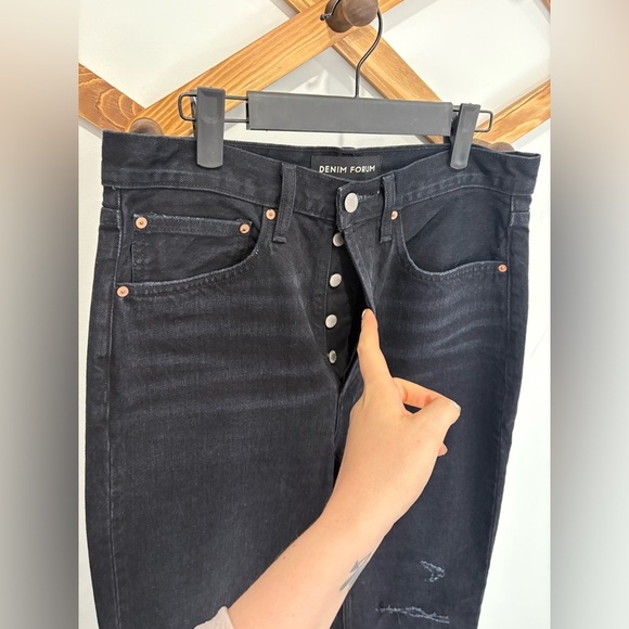 DENIM FORUM - JONI HIGHRISE LOOSE BLACK JEANS - Picture 4 of 11